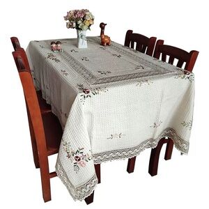 51" x 79"Vintage Tablecloth silk Embroidered cover for Wedding Banquet H…